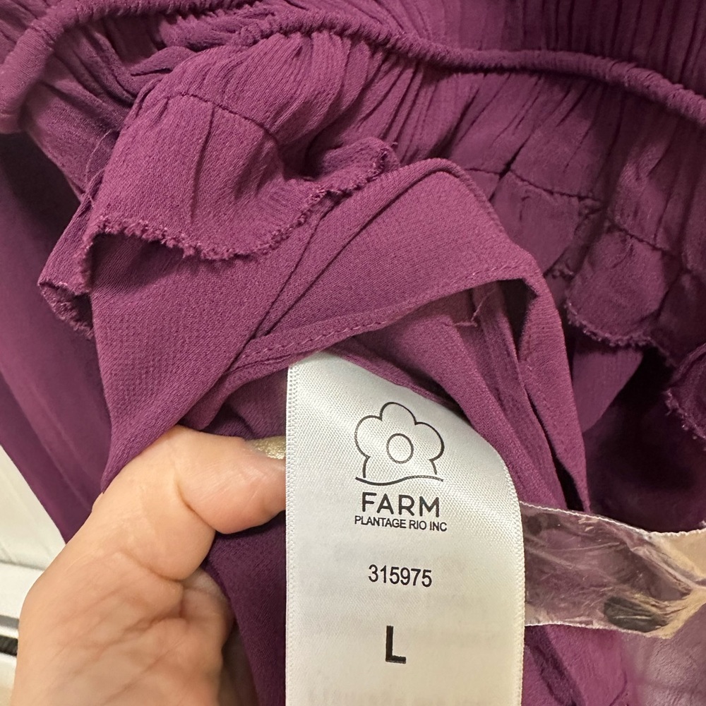 FARM Rio Purple Ruffled Blouse - Picture 7 of 8